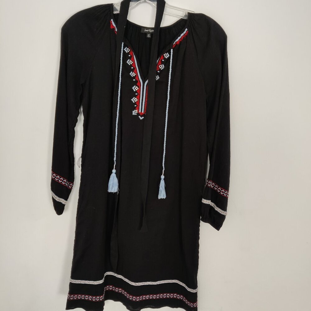 Lord & Taylor Women's Midi Tunic Dress Size Small Oversized Bohemian Cottagecore